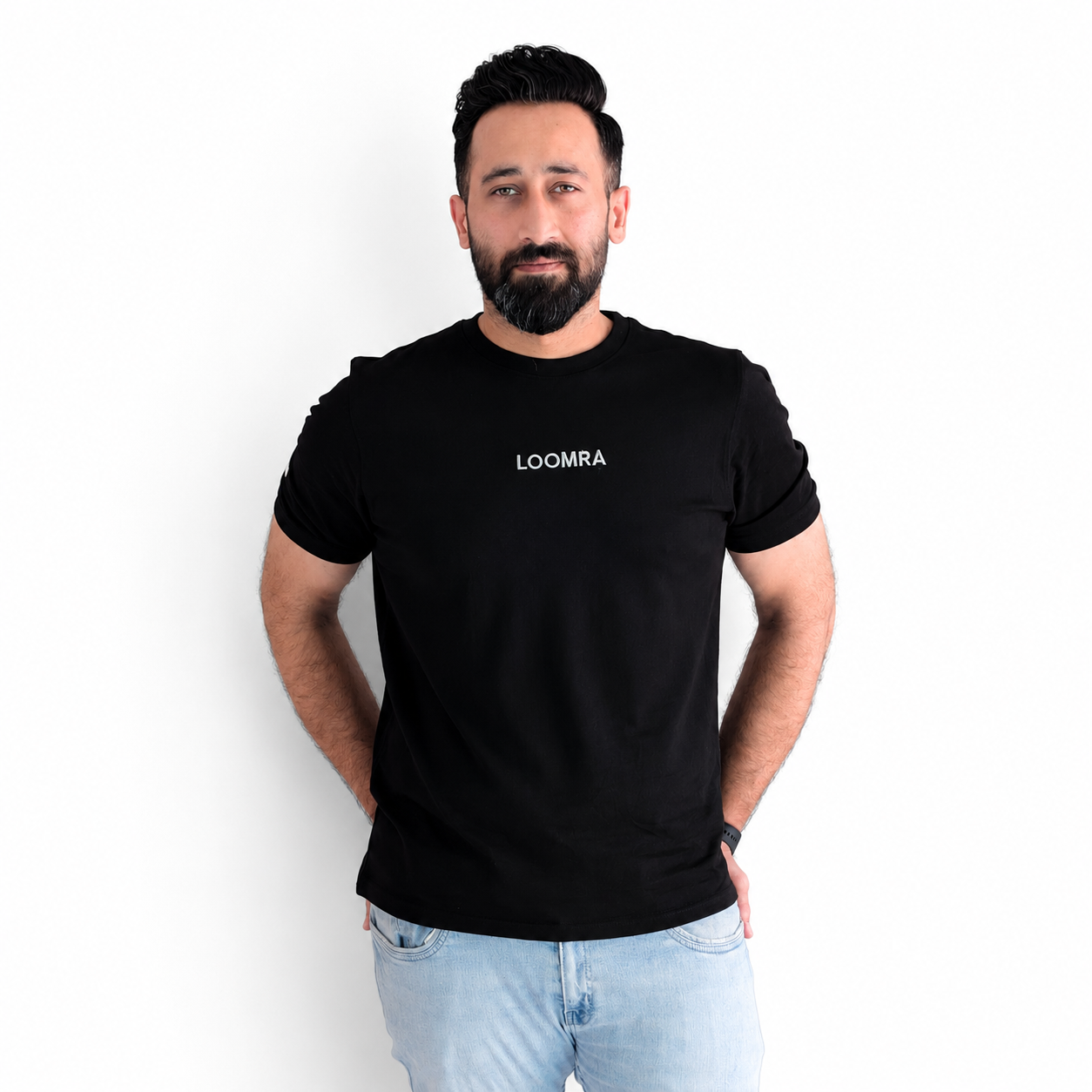 Obsidian Blackout™ STAEMENT round neck smart fit tee shirt