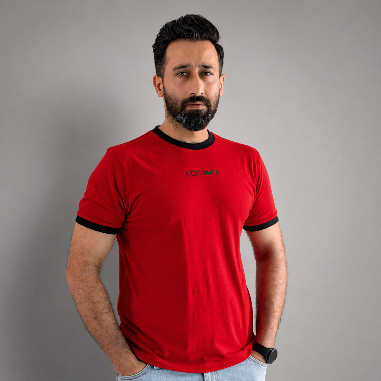Red Vanta™ | STATEMENT round neck smart fit tee shirt
